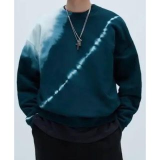 ザラ(ZARA)のZARA ザラ　スウェット　ビッグサイズ　タイダイ　染め　緑　アースカラー　(スウェット)