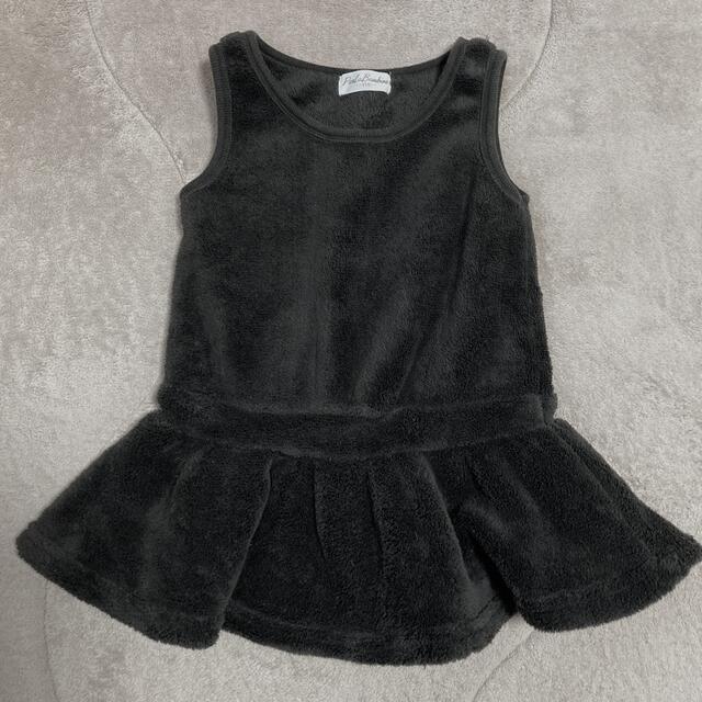 フリース チュニック ワンピース 100 110 キッズ/ベビー/マタニティのキッズ服女の子用(90cm~)(ワンピース)の商品写真