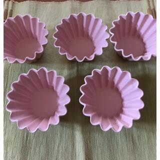 ピンク皿5枚セット(食器)