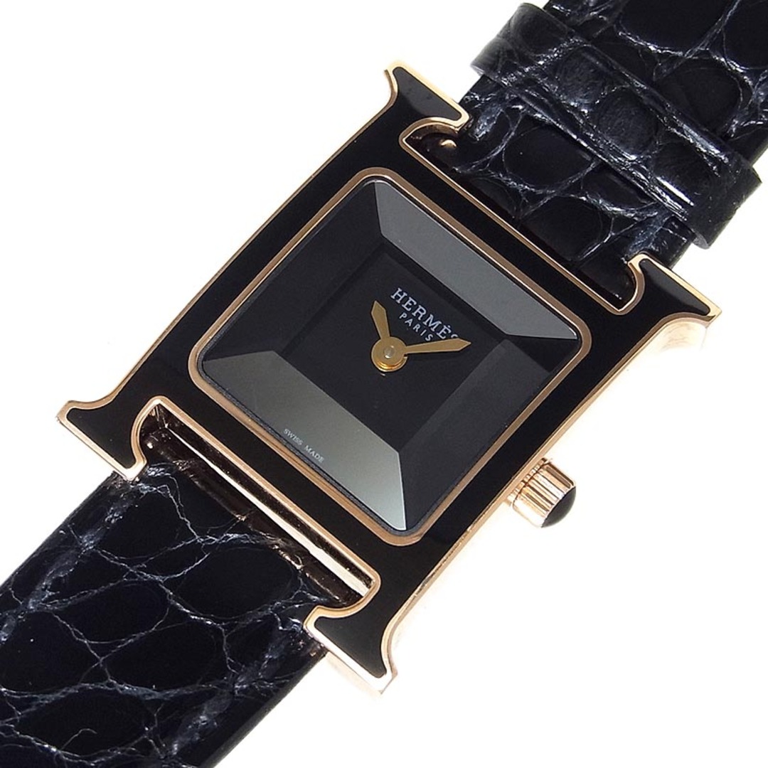 Hermes - エルメス HERMES Hウォッチ PM HH1.270B ブラック K18PG
