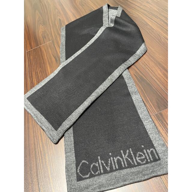 Calvin Klein(カルバンクライン)の未使用品　カルバンクライン　マフラー　リバーシブル　メンズ メンズのファッション小物(マフラー)の商品写真