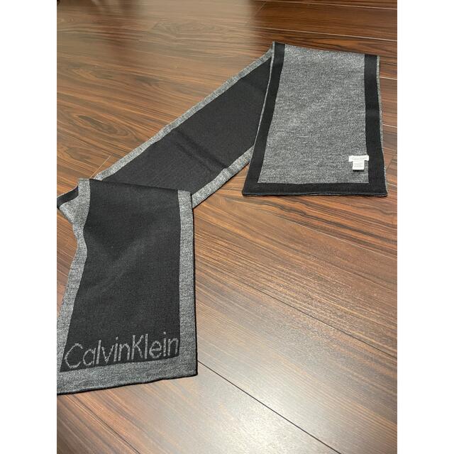 Calvin Klein(カルバンクライン)の未使用品　カルバンクライン　マフラー　リバーシブル　メンズ メンズのファッション小物(マフラー)の商品写真