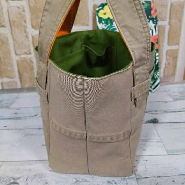 ハンドメイドカラーPANTSリメイクトートバック。 2