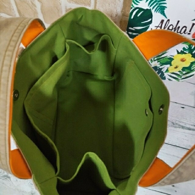 ハンドメイドカラーPANTSリメイクトートバック。 5