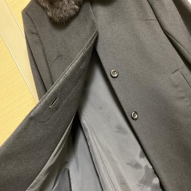 【新品タグ付】シュレルジューレット ファーコート カシミヤ100%  黒 冬服