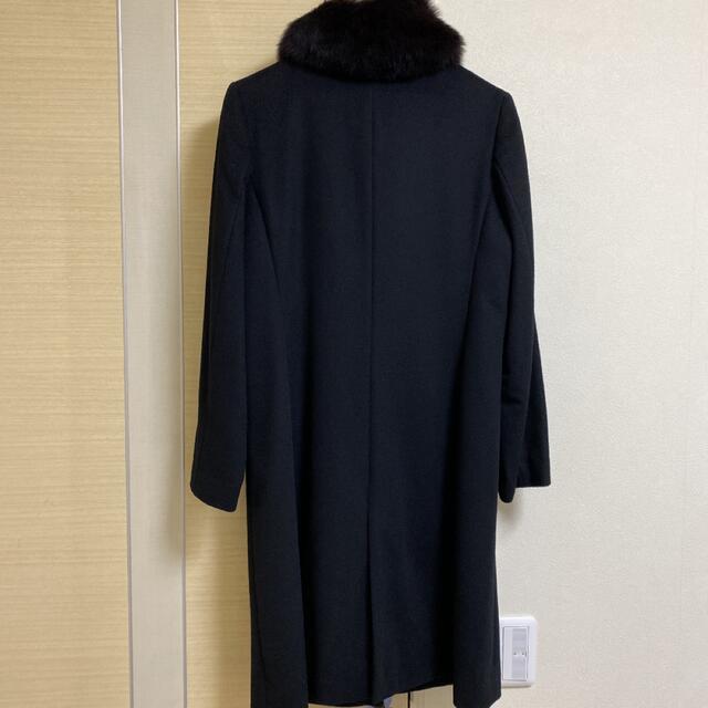 RU - RU カシミア100% ファー付き ロングコート ブラックの通販 by