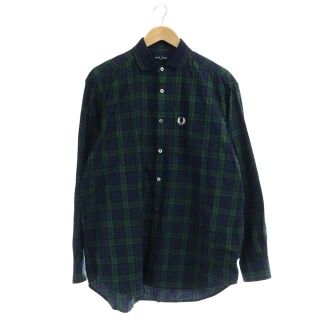 フレッドペリー(FRED PERRY)のフレッドペリー シャツ 長袖 チェック 紺 緑 L ネイビー グリーン(シャツ)