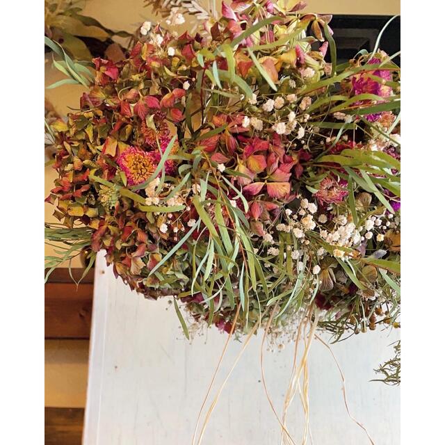 〜Antique wreath〜アンティークあじさいのグラデーションリース ハンドメイドのフラワー/ガーデン(リース)の商品写真