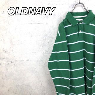 オールドネイビー(Old Navy)の希少 90s オールドネイビー ポロシャツ ボーダー ビッグシルエット L 美品(ポロシャツ)