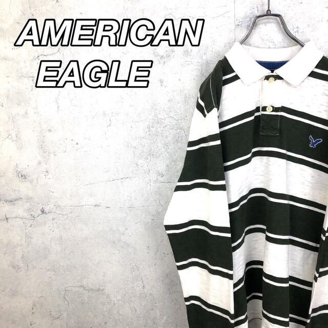 American Eagle(アメリカンイーグル)の希少 90s アメリカンイーグル ポロシャツ 刺繍ロビッグシルエット XL 美品 メンズのトップス(ポロシャツ)の商品写真