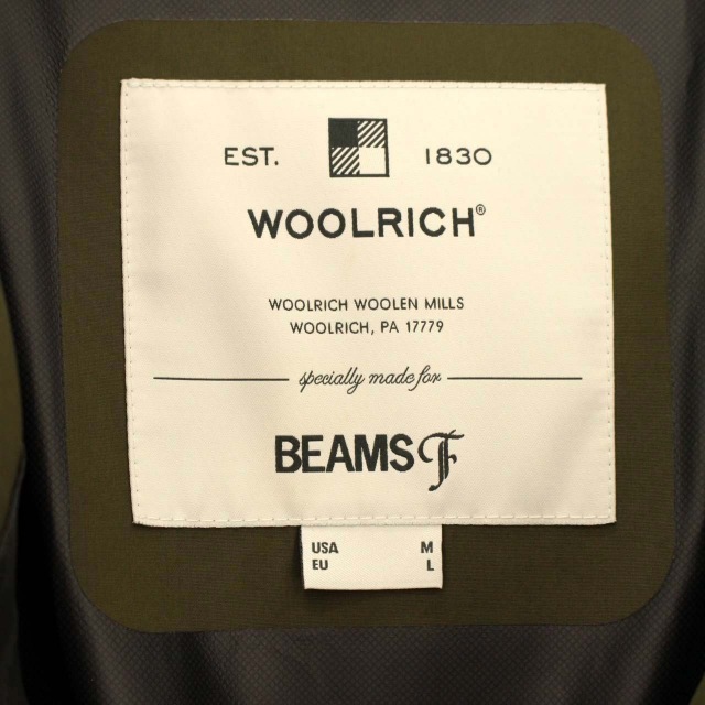 ウールリッチ BEAMS F 別注 2レイヤー マウンテンパーカー L カーキ