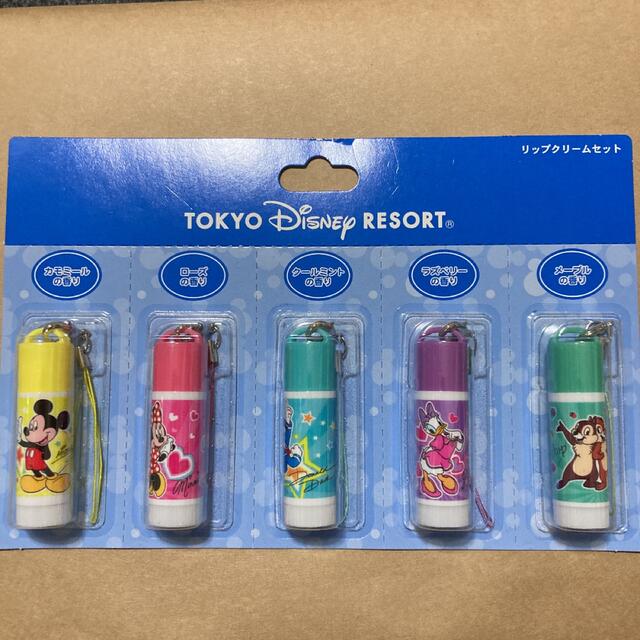 Disney(ディズニー)の未使用未開封　ディズニー商品　リップクリーム　5個セット コスメ/美容のスキンケア/基礎化粧品(リップケア/リップクリーム)の商品写真