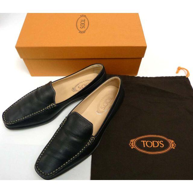 トッズTOD'S◆レースドライビングシューズ　バレリーナ　フラット　37 美品