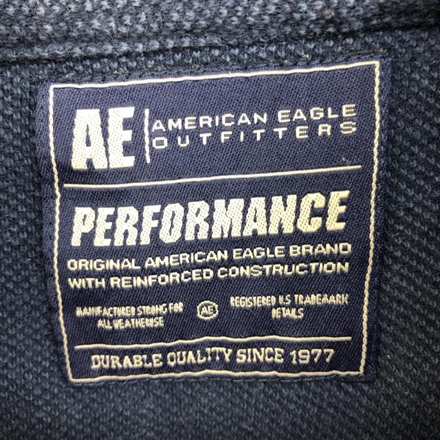 American Eagle(アメリカンイーグル)の希少 90s アメリカンイーグル ポロシャツ タグロゴ ビッグシルエット 紺色 メンズのトップス(ポロシャツ)の商品写真