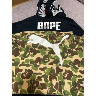ストレッチドビー 【BTS V テテ着用】A BATHING APE 迷彩 パーカー