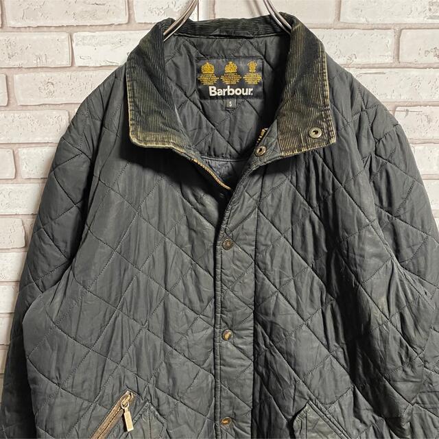 Barbour(バーブァー)の90s 古着 バブアー キルティングジャケット コーデュロイ トラッドスタイル メンズのジャケット/アウター(ブルゾン)の商品写真