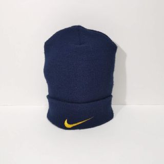 ナイキ(NIKE)の90s ナイキ NIKE ビーニー ニット帽 ニットキャップ スウォッシュ 刺繍(ニット帽/ビーニー)