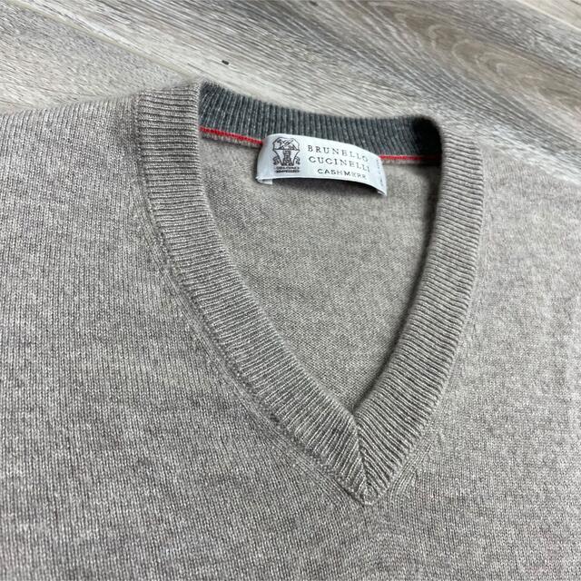 BRUNELLO CUCINELLI(ブルネロクチネリ)のF14★美品★極上カシミヤ100% Vネックニットセーター ブルネロクチネリ メンズのトップス(ニット/セーター)の商品写真