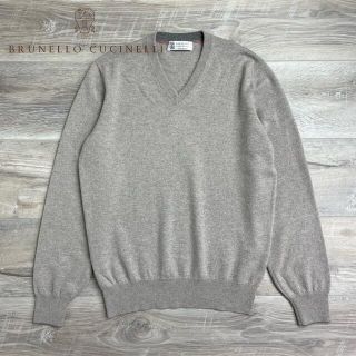 ブルネロクチネリ(BRUNELLO CUCINELLI)のF14★美品★極上カシミヤ100% Vネックニットセーター ブルネロクチネリ(ニット/セーター)