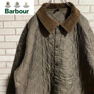 バーブァー(Barbour)の90s 古着 バブアー キルティングジャケット コーデュロイ トラッドスタイル(モッズコート)