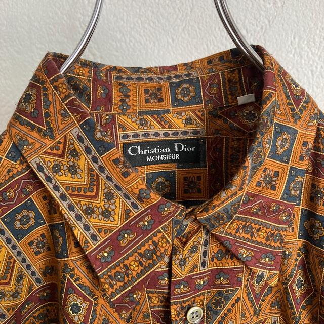 ヴィンテージ Dior アラベスク 総柄 長袖シャツ 古着 80s 90s
