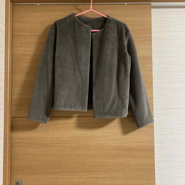 UNIQLO(ユニクロ)の⭐️最終値下げ⭐️スムースヤーンフリースノーカラージャケット❣️Sサイズ レディースのジャケット/アウター(ノーカラージャケット)の商品写真