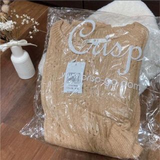 クリスプ(Crisp)の【新品未使用タグ付き】Crisp クリスプ ニット ピンクベージュ (ニット/セーター)