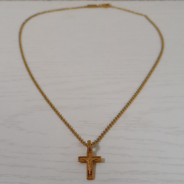 美品 ドルチェ&ガッバーナ クロス ネックレス ゴールドカラー 美品 ドルチェ&ガッバーナ クロス ネックレス ゴールドカラー