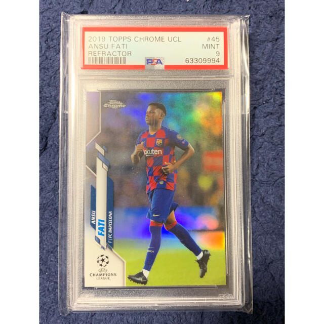 Chrome Ansu Fati rookie Refractor PSA 9