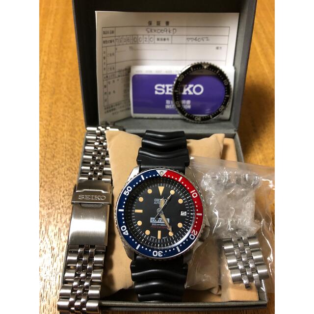 22mmGlass美品 SEIKO セイコーダイバー SKX009KD ヴィンテージMODモデル