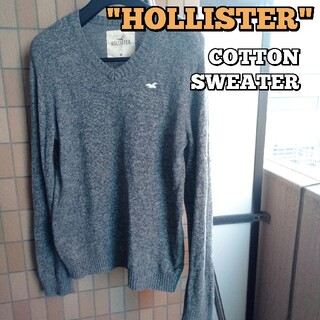 ホリスター(Hollister)のHOLLISTER COTTON KNIT SWEATER　グレー(ニット/セーター)