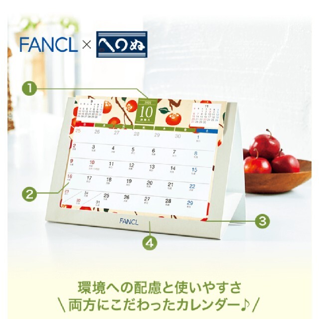 FANCL(ファンケル)のファンケル　卓上カレンダー　2冊セット インテリア/住まい/日用品の文房具(カレンダー/スケジュール)の商品写真