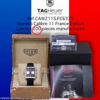 タグホイヤー(TAG Heuer)の【最安】タグ•ホイヤー:モナコ キャリバー11 フランス国内流通200本限定(腕時計(アナログ))