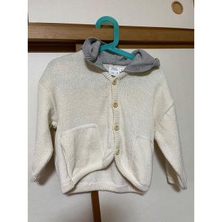 ザラキッズ(ZARA KIDS)の新品未使用タグ付き　ZARA フード付きカーディガン(カーディガン)