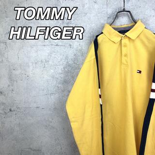 トミーヒルフィガー(TOMMY HILFIGER)の希少 90s トミーヒルフィガー ポロシャツ 刺繍ロゴ 美品.(ポロシャツ)