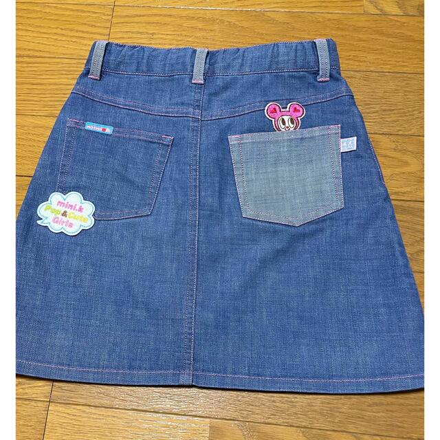 MINI-K(ミニケー)のディロイパンツ☆デニムスカート☆二枚セット☆MINI-K キッズ/ベビー/マタニティのキッズ服女の子用(90cm~)(パンツ/スパッツ)の商品写真