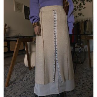 アメリヴィンテージ(Ameri VINTAGE)のAMERI  SHIRT DOCKING HOOK KNIT SKIRT(ロングスカート)