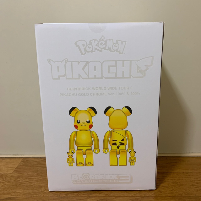 ハンドメイドbe@rbrick ピカチュウ gold chrome ver. 400%