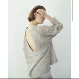 ロザリームーン(Rosary moon)のrosarymoon Mix Mohair Back Open Pullover(ニット/セーター)