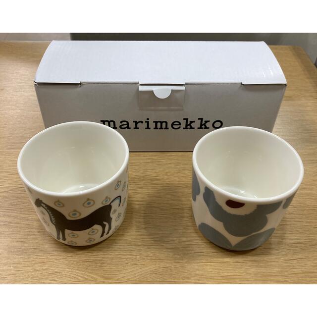 マリメッコ ウニッコ ムスタタンマ ラテマグ 2種セット marimekko グラス/カップ