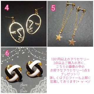 新デザイン追加❣️アクセサリープレゼント確認ページ(ピアス)