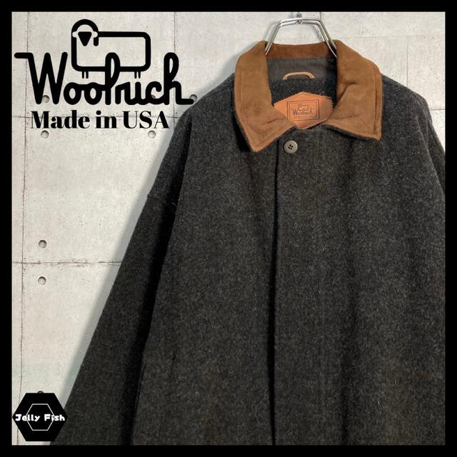 WOOLRICH(ウールリッチ)の【超希少】80年代 Woolrich/ウールリッチ スエード 切替 USA製 L メンズのジャケット/アウター(ブルゾン)の商品写真