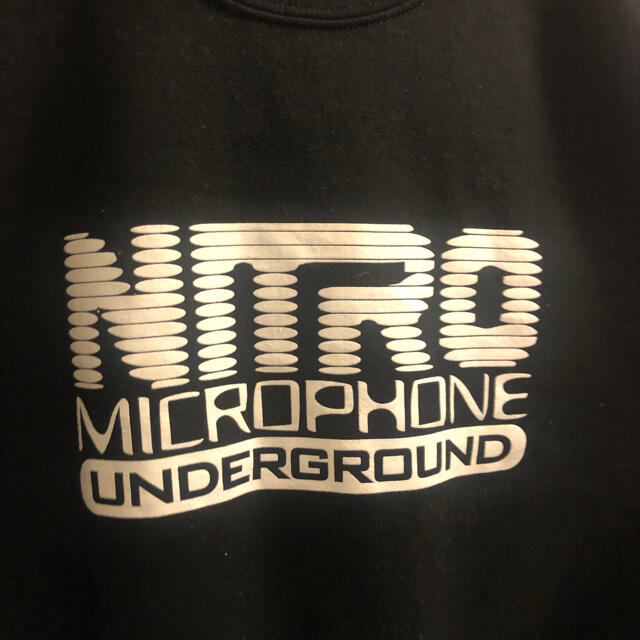 nitro microphone underground 刺繍ロゴクルーネック