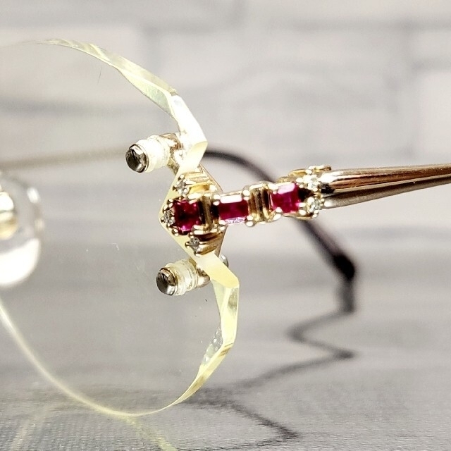 HOYA Eye Jewelry 眼鏡ルビー&ダイヤモンド装飾-