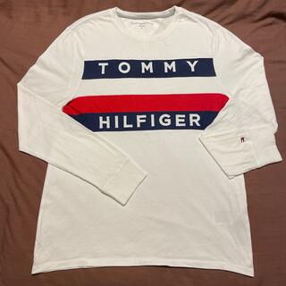 トミーヒルフィガー(TOMMY HILFIGER)のTOMMY HILFIGER トミーヒルフィガー ビッグロゴ ロングTシャツ M(Tシャツ/カットソー(七分/長袖))