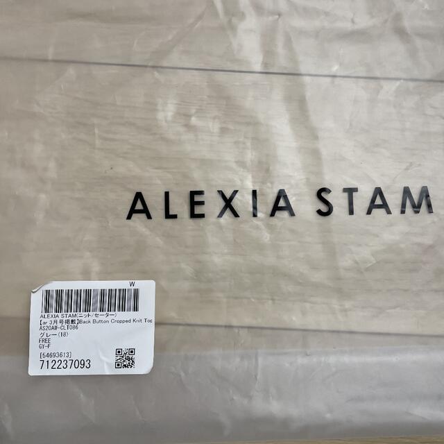 ALEXIA STAM(アリシアスタン)のアリシアスタン　ハイゲージニット　グレーFreeSize レディースのトップス(ニット/セーター)の商品写真