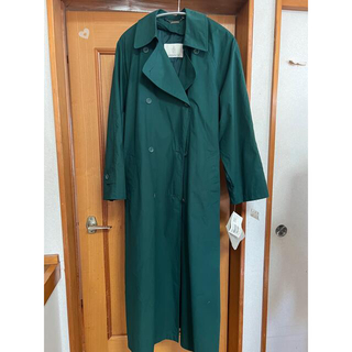 おしゃれ・格安 [美品] スタンドカラーコート 緑 グリーン 古着 軍 コート ピーチスキン ステンカラーコート