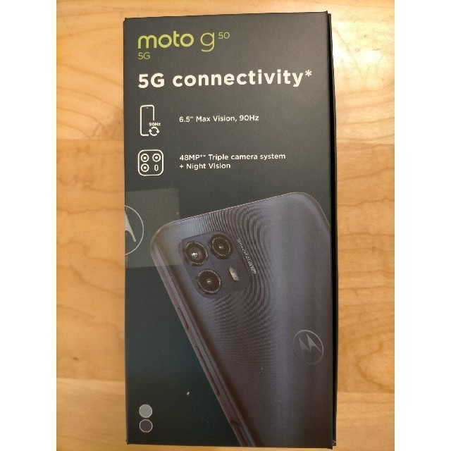 Motorola(モトローラ)の【新品未開封】Motorola moto g50 5G メテオグレイ スマホ/家電/カメラのスマートフォン/携帯電話(スマートフォン本体)の商品写真