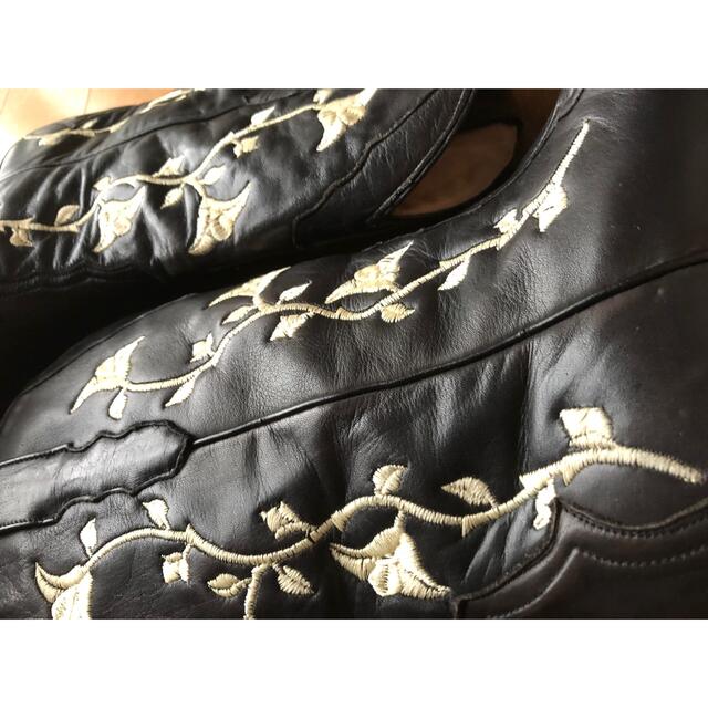 Tony Lama(トニーラマ)の【RIO GRANDE】70s ウエスタンブーツ　花柄　メキシコ製　ヒッピー メンズの靴/シューズ(ブーツ)の商品写真