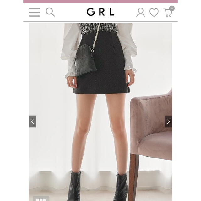 GRL(グレイル)の台形スカート レディースのスカート(ミニスカート)の商品写真